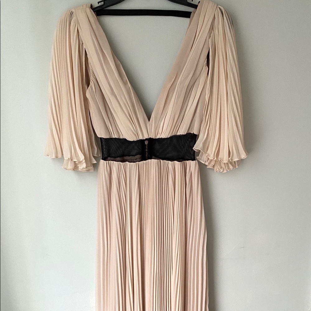 Blush Pleated Gown - Picture 2 of 5